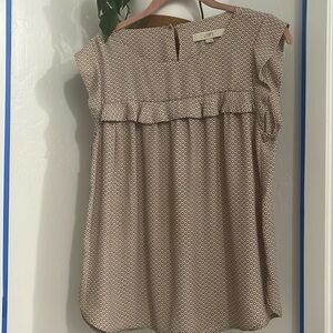 Ruffle flutter sleeve top